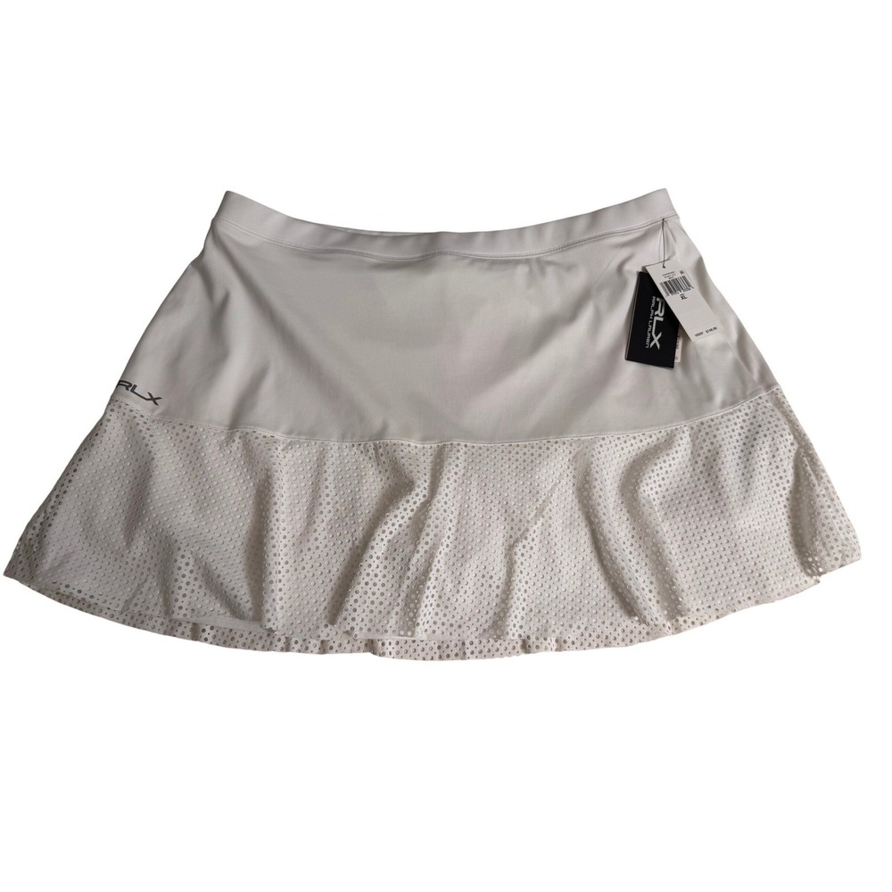 Country Club RLX Ralph Lauren Skirt Tenniscore Eyelet Flare Skort XL New - Picture 3 of 13